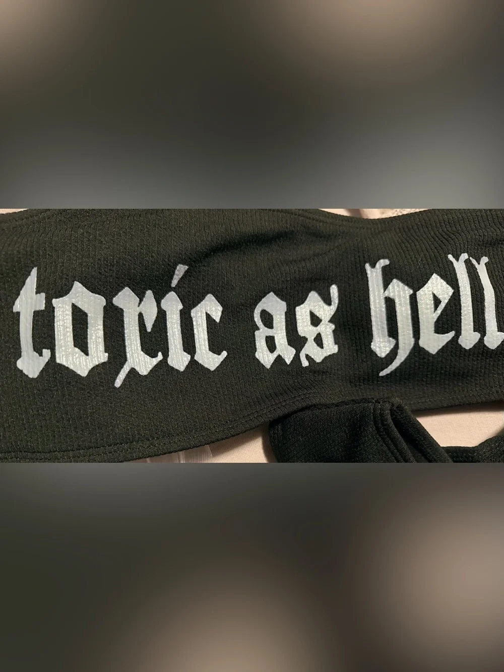 Toxic As Hell Black & grey printed Girls' Bikini Bottoms